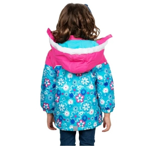 Rugged Bear Little Girls' Floral Printed Puffer Coat/Jacket 2T NWT - Picture 5 of 6